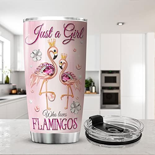 ZOXIX Flamingo Tumbler Personalized Name - Cute Jewelry Style for Girls