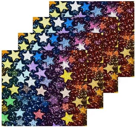Xigua Rainbow Stars Washcloths Set of 2 - 12x12 Inch