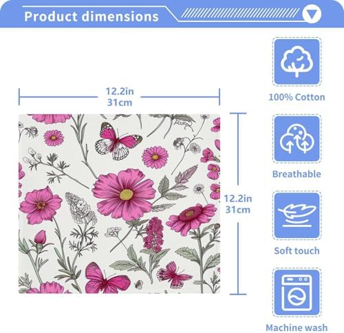 Perfect Size Soft Absorbent Cotton Washcloth Set for Baby