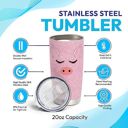 Hyturtle - Premium Stainless Steel Tumbler Customizable Design for Pig Lovers