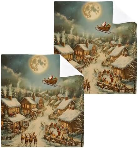 Xigua Christmas Washcloth Set Experience the Joy of Fast Dry