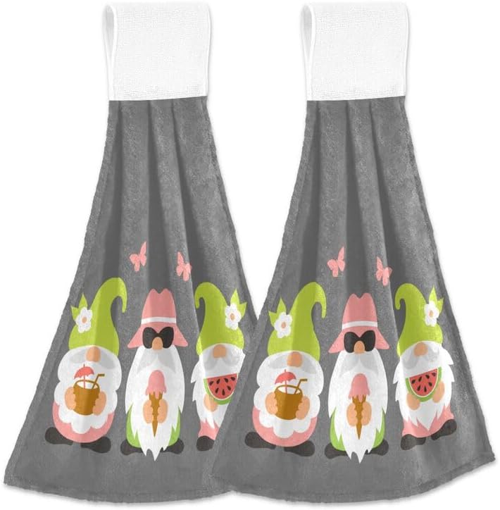 Summer Gnomes Ice Cream Hand Towels