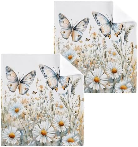 Xigua Wildflowers Multi-Purpose Washcloth Set for Fast Drying
