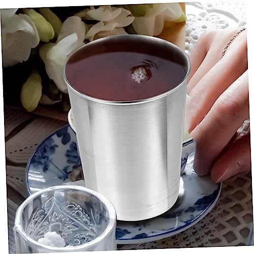 Cabilock Silver Tumbler 180ml Stainless Steel Water Cup
