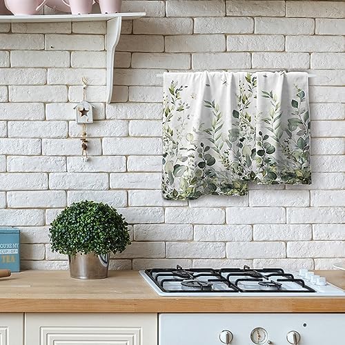 Sage Green Eucalyptus Hand Towels Set of 2