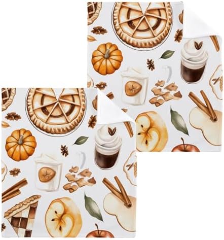 Xigua Autumn Elements Washcloths Set of 2 1