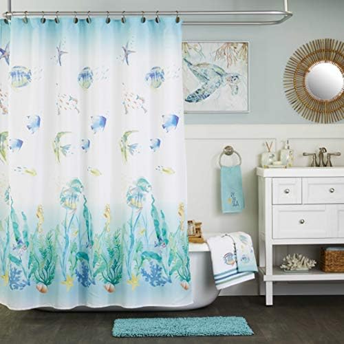 Elegant Ocean Watercolor Hand Towels White 2-Pack