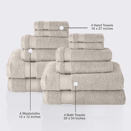 Classic Turkish Towels CTT 12 Piece Family Set
