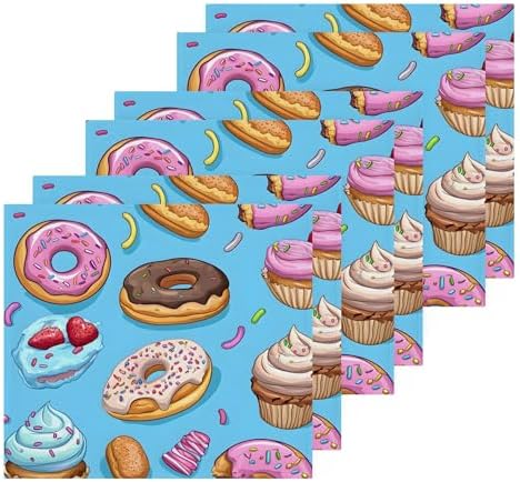 Xigua Cupcakes Washcloths Set of 4 12x12 Inch