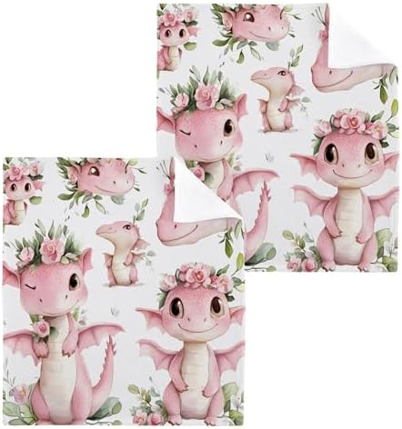 Cute Dragon Washcloth Set for Fast Drying