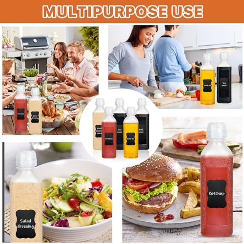 10-Piece Set of 16oz Condiment Squeeze Bottles