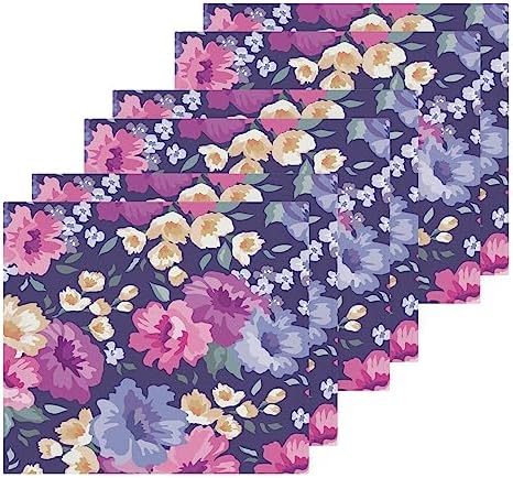 WELLDAY Beautiful Flower WashCloths 4-Pack