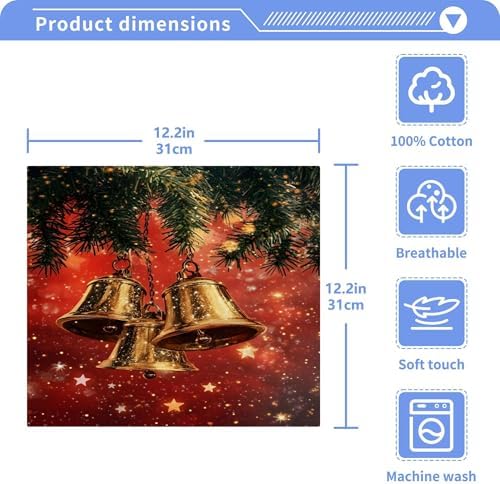 Xigua Golden Bells Washcloth Set Ultra Soft Hypoallergenic 12x12 Fast Drying Machine Washable