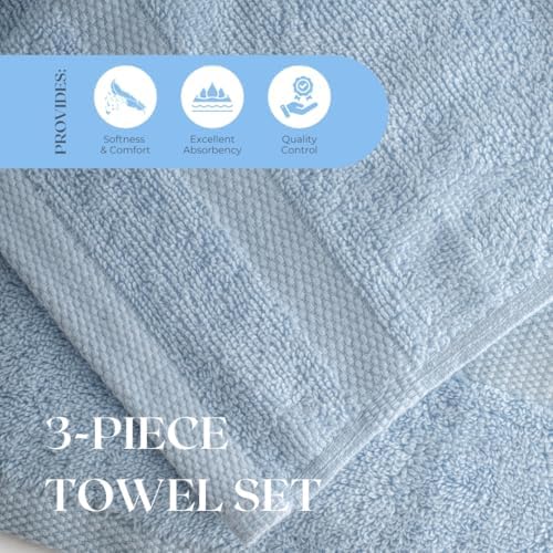 Lux Thread Egyptian Cotton 3-Piece Towel Set - Ultra Soft Durable