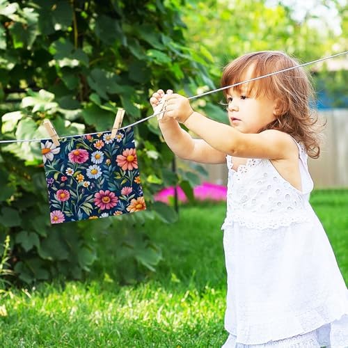 Durable Washcloth Set with Wildflowers 2-12 Sizes