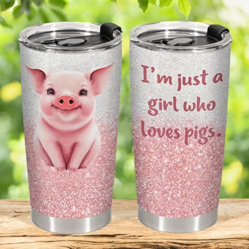Just a Girl Who Loves Pigs Tumbler with Lid 20oz