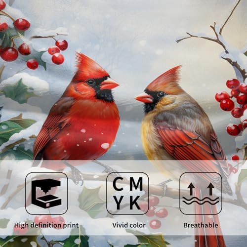 Granbey Winter Red Bird Hand Towels Pack of 2 1
