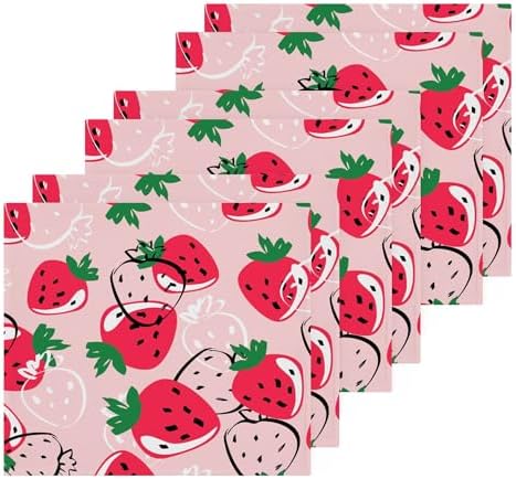 Xigua Strawberry Washcloth Set for Bathroom Kitchen