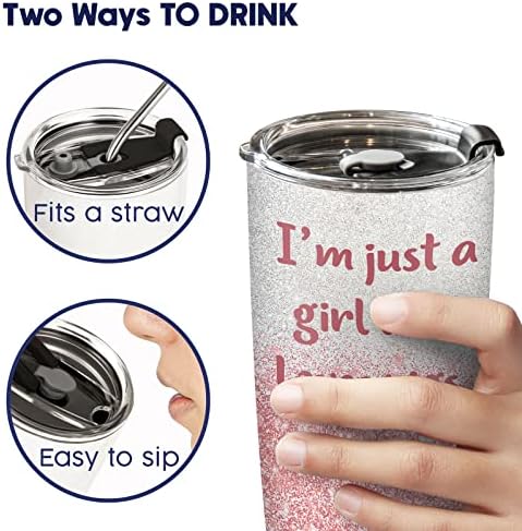 Just a Girl Who Loves Pigs Tumbler with Lid 20oz