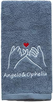 Personalized Couples Name Monogrammed Cotton Towel