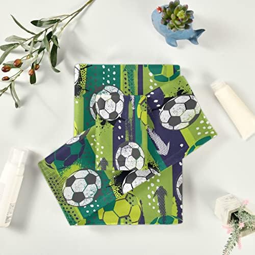 Soccer Ball Bath Towels Set for Hand Body