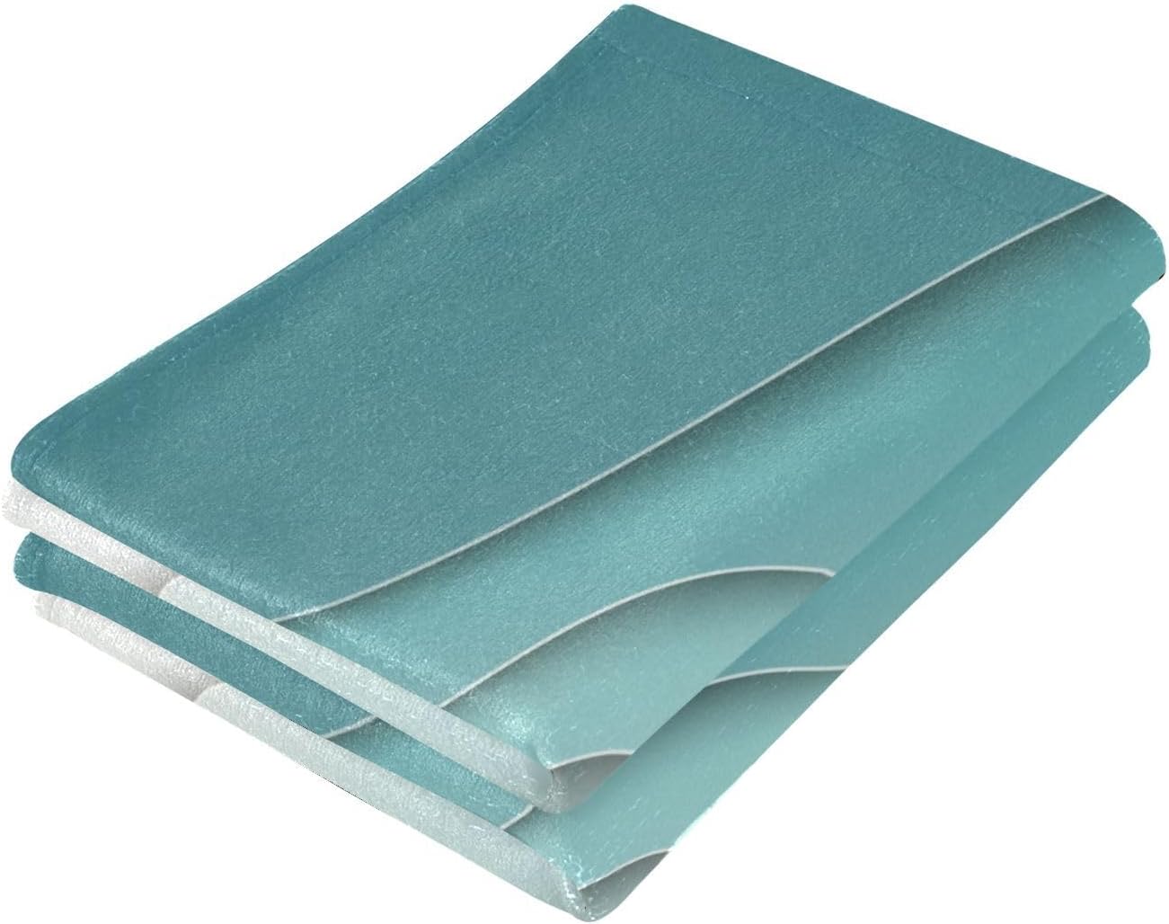 Turquoise Brown Cream Gradient Hand Towels Set of 2