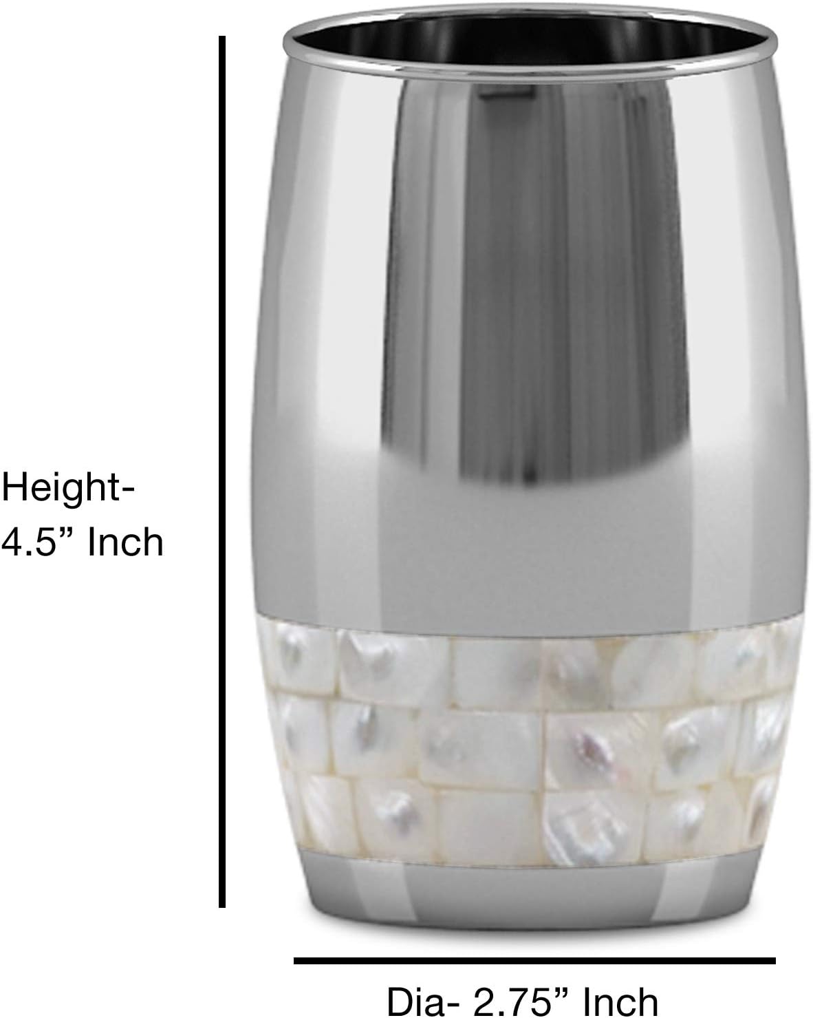 Stylish Bathroom Storage Holder With Mother of Pearl Finish