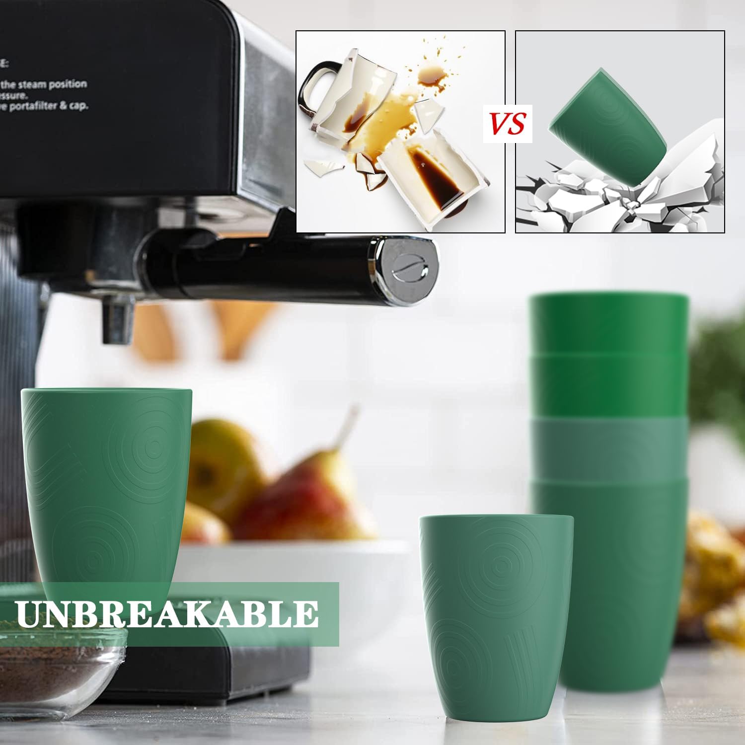 Homienly Wheat Straw Cups 12 OZ Forest Series Reusable