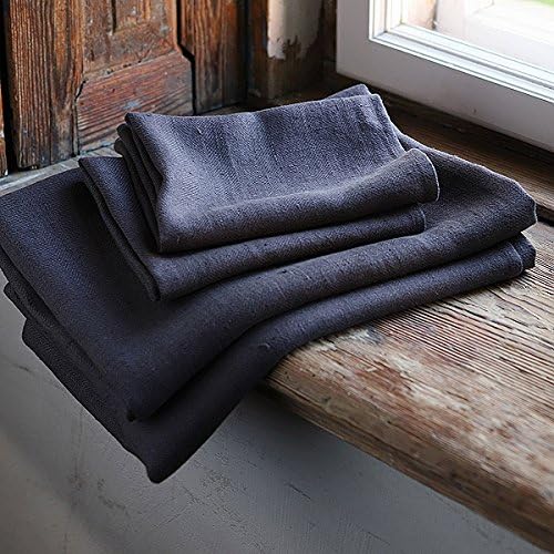 Luxury Linen Towels Set 2 Big 2 Hand Towels Grey