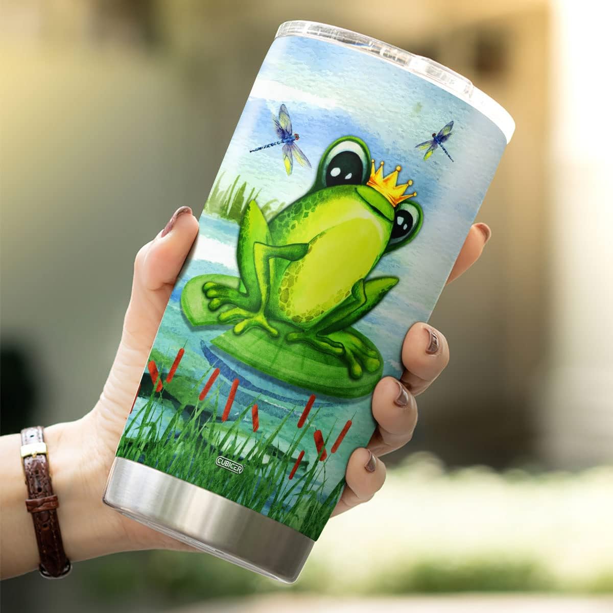 Frog Water Bottle for Girls