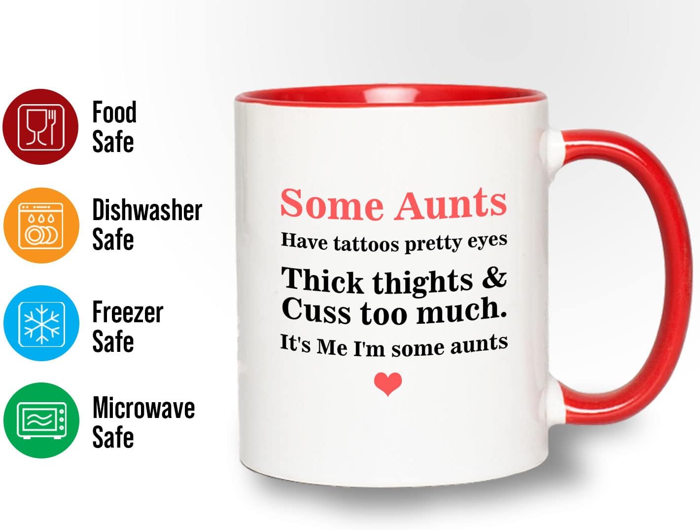 Funny Aunt 2Tone Red Novelty 11oz Mug