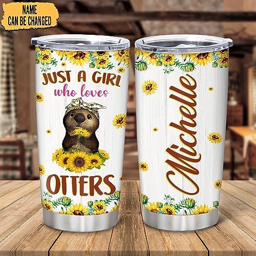 Hyturtle Custom Otter Tumbler 20oz With Flip Lid