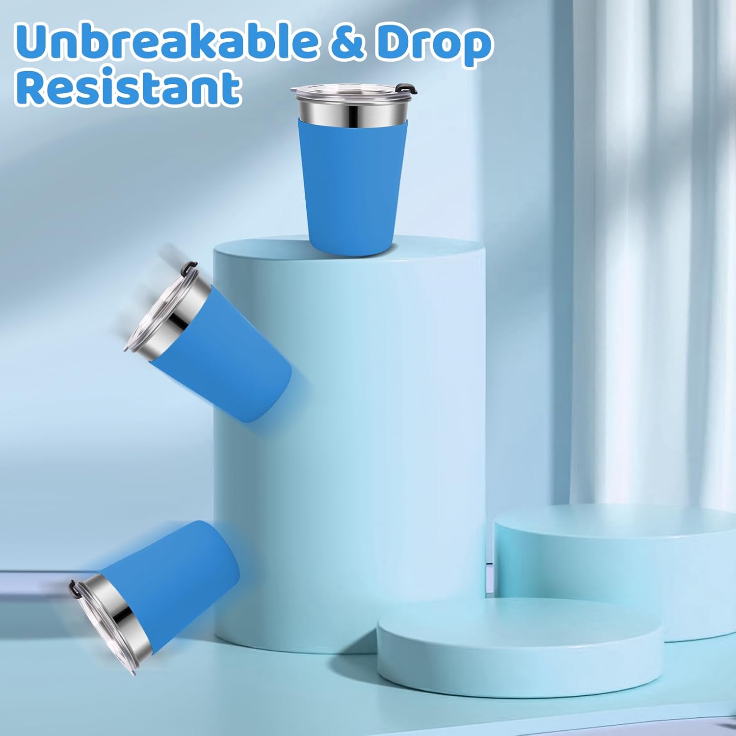 Fun Durable Kids Cup Set with Straws for Travel Gifting