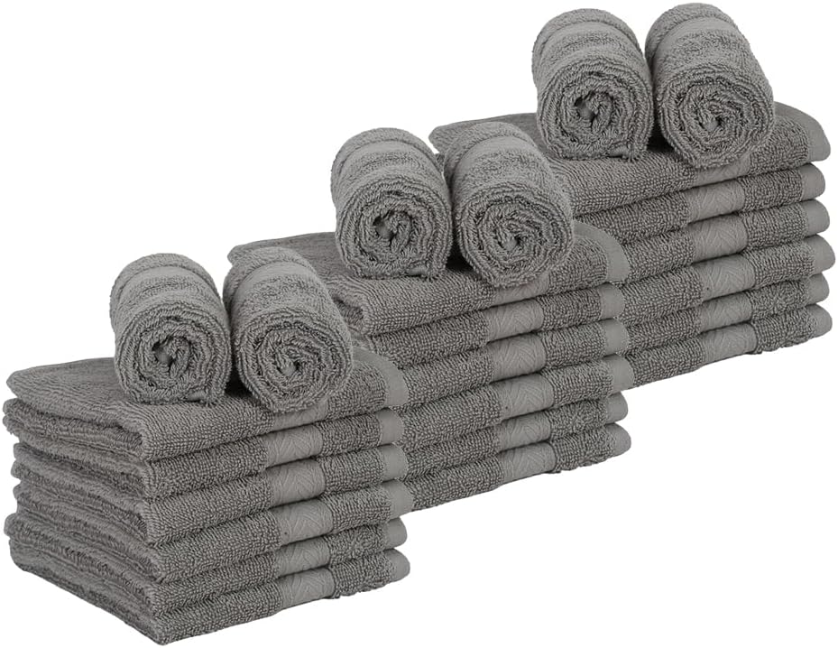 Casa Lino Premium 24-Pack Washcloth Set