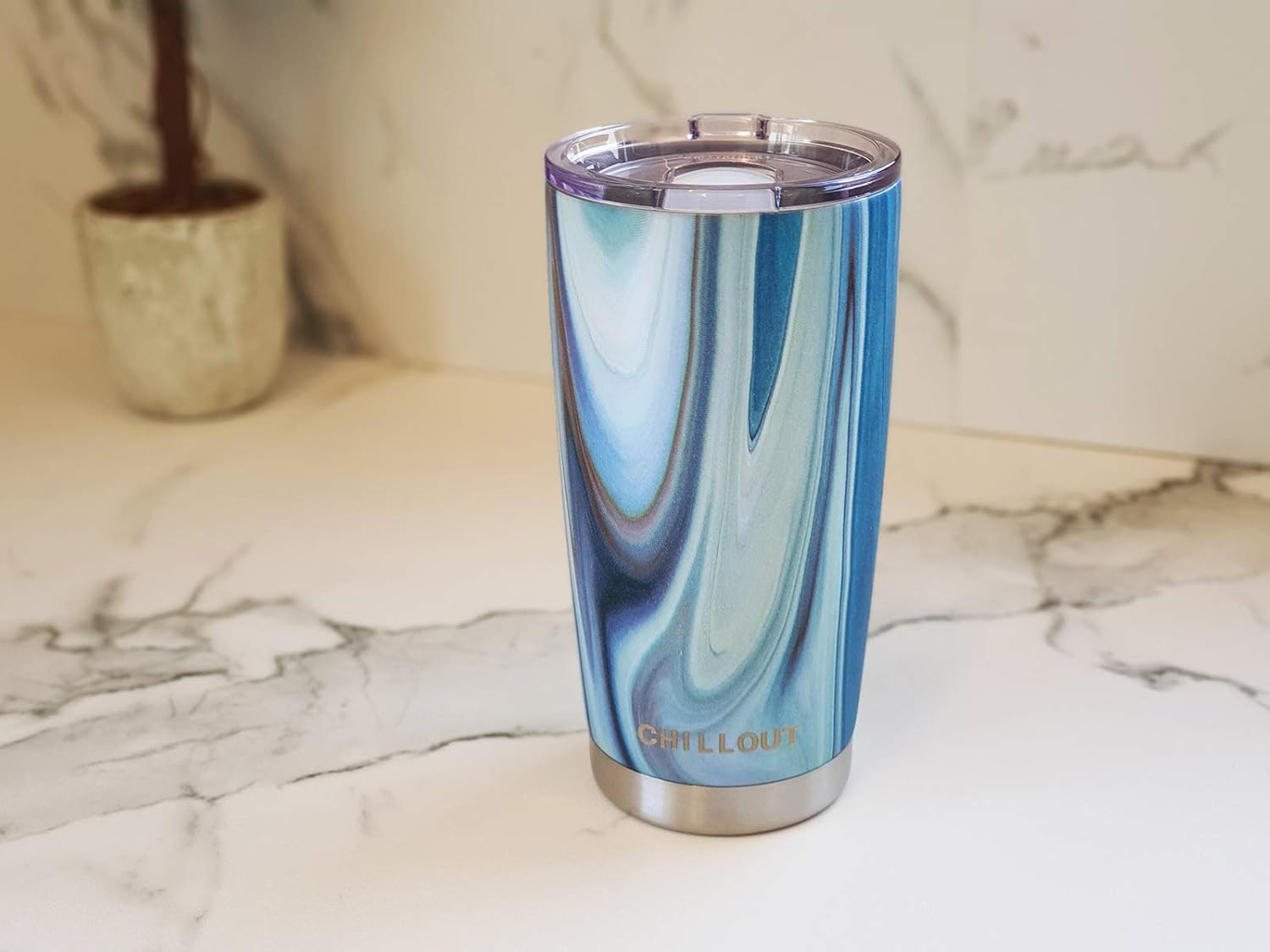 CHILLOUT LIFE 20 oz Double Wall Vacuum Insulated Stainless Steel Tumbler with Lid