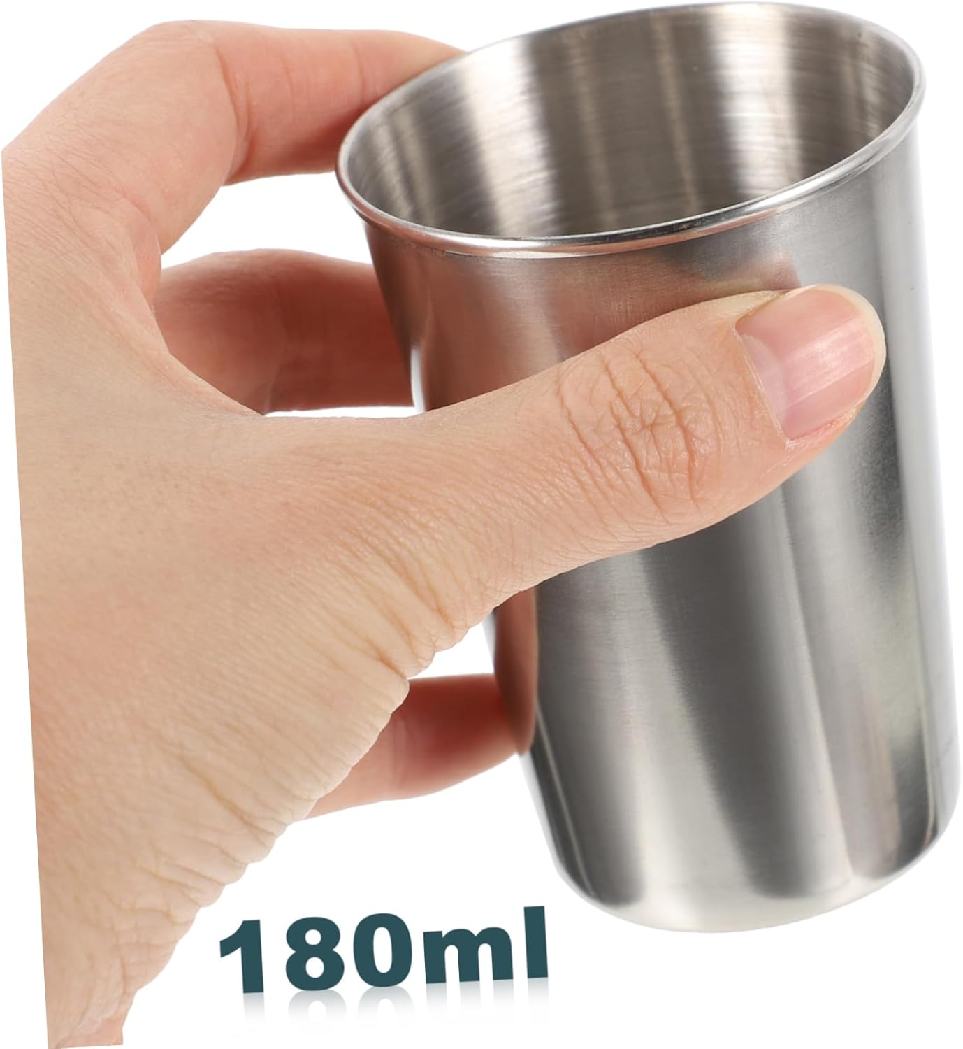 Cabilock Silver Tumbler 180ml Stainless Steel Water Cup