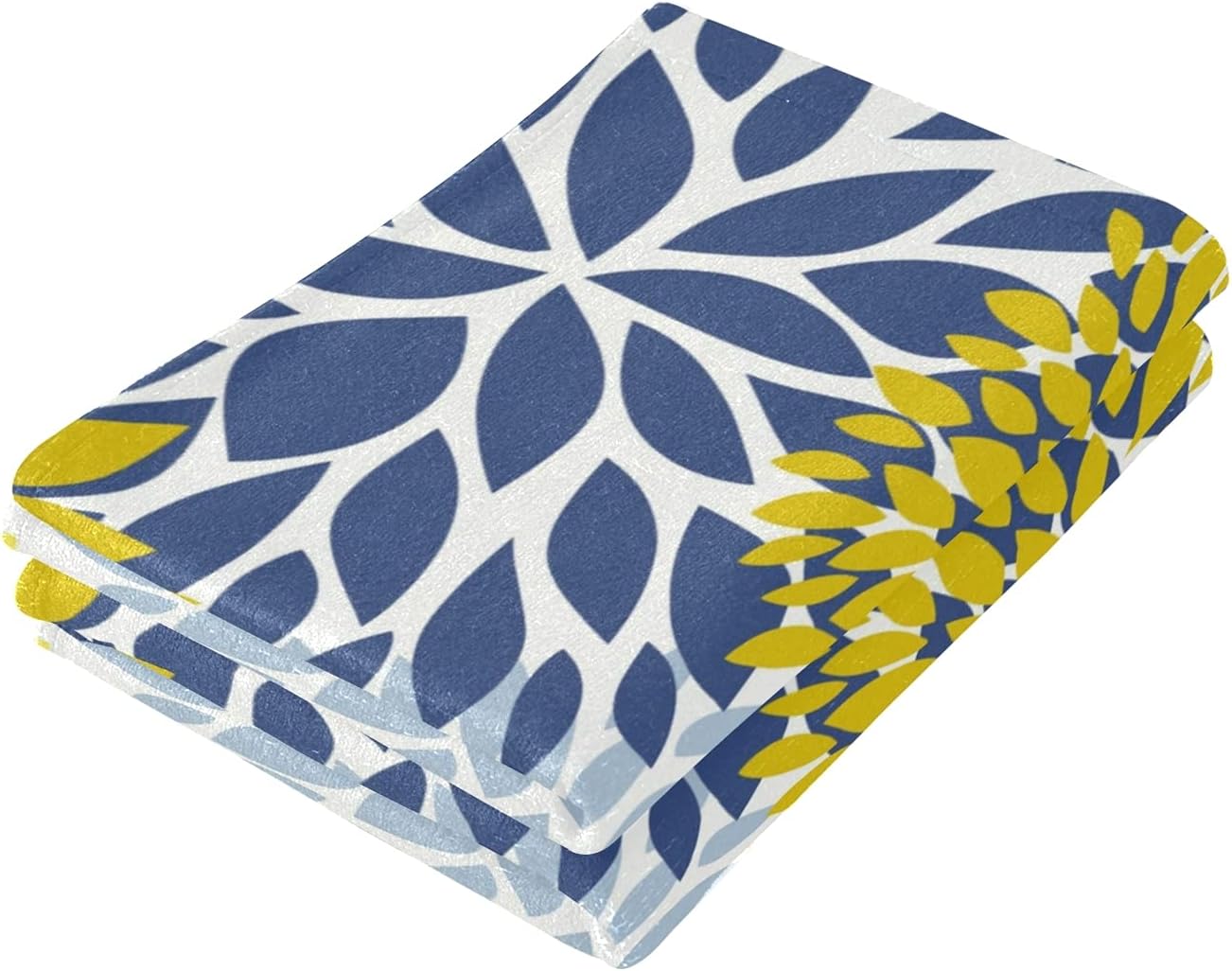 Sukiyo Exquisite Floral Chrysanthemum Hand Towels Set of 2
