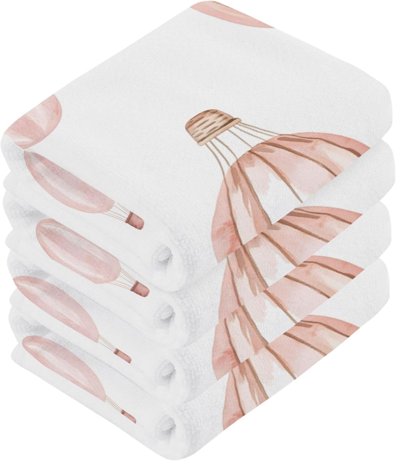 Xigua Watercolor Hot Air Balloons Washcloth Set