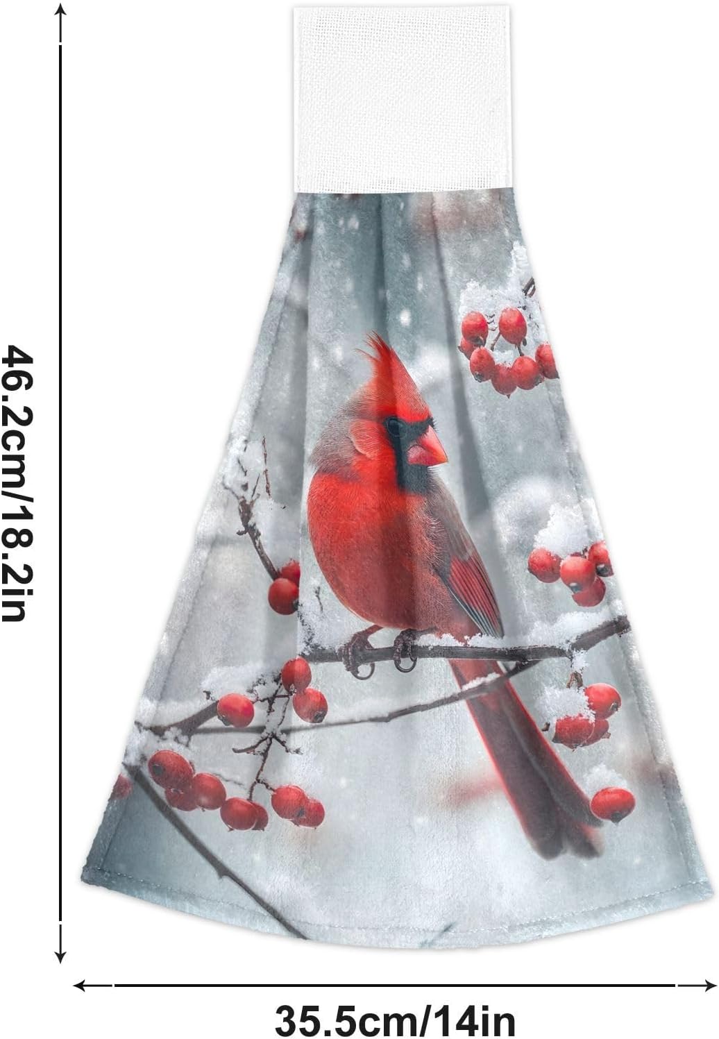 Winter Red Cardinal Hand Towels Set