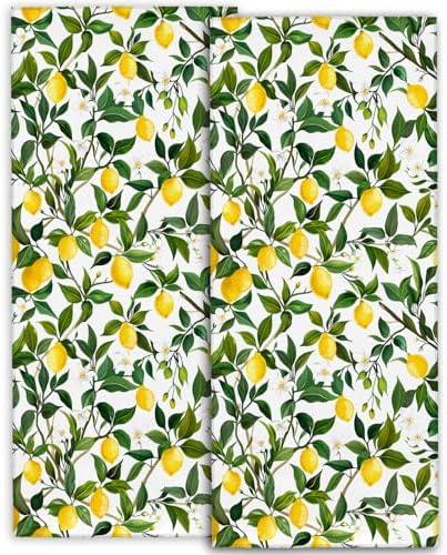 Premium Lemon Hand Towels - Soft Durable