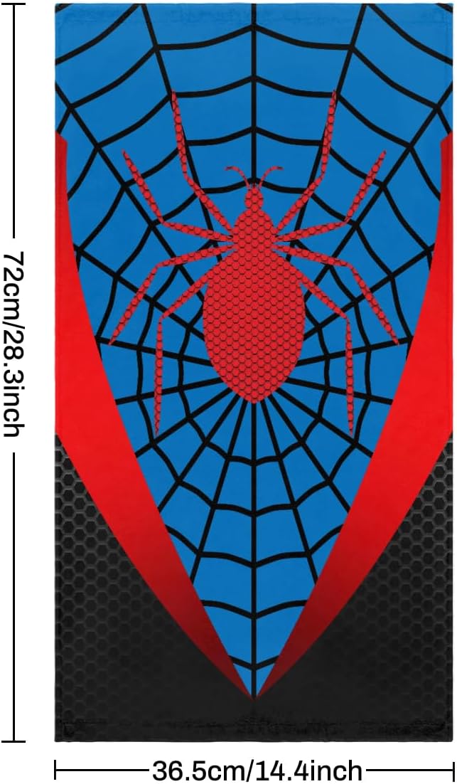 Kids Blue Spider Web Face Towels