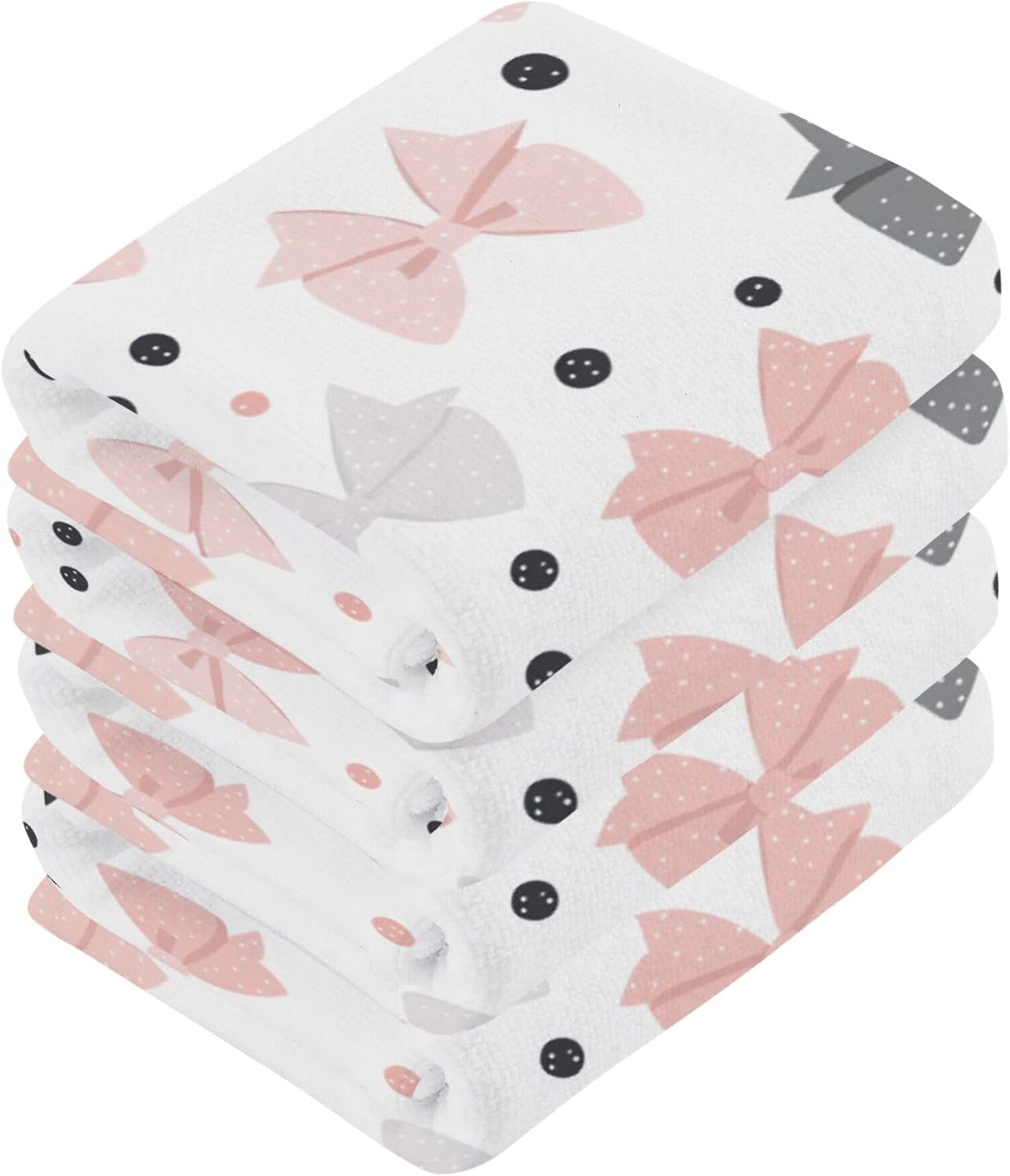 Xigua Bows Washcloths Set of 2 12x12 Inch