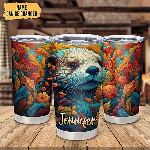 Hyturtle Otter Lovers Personalized Tumbler