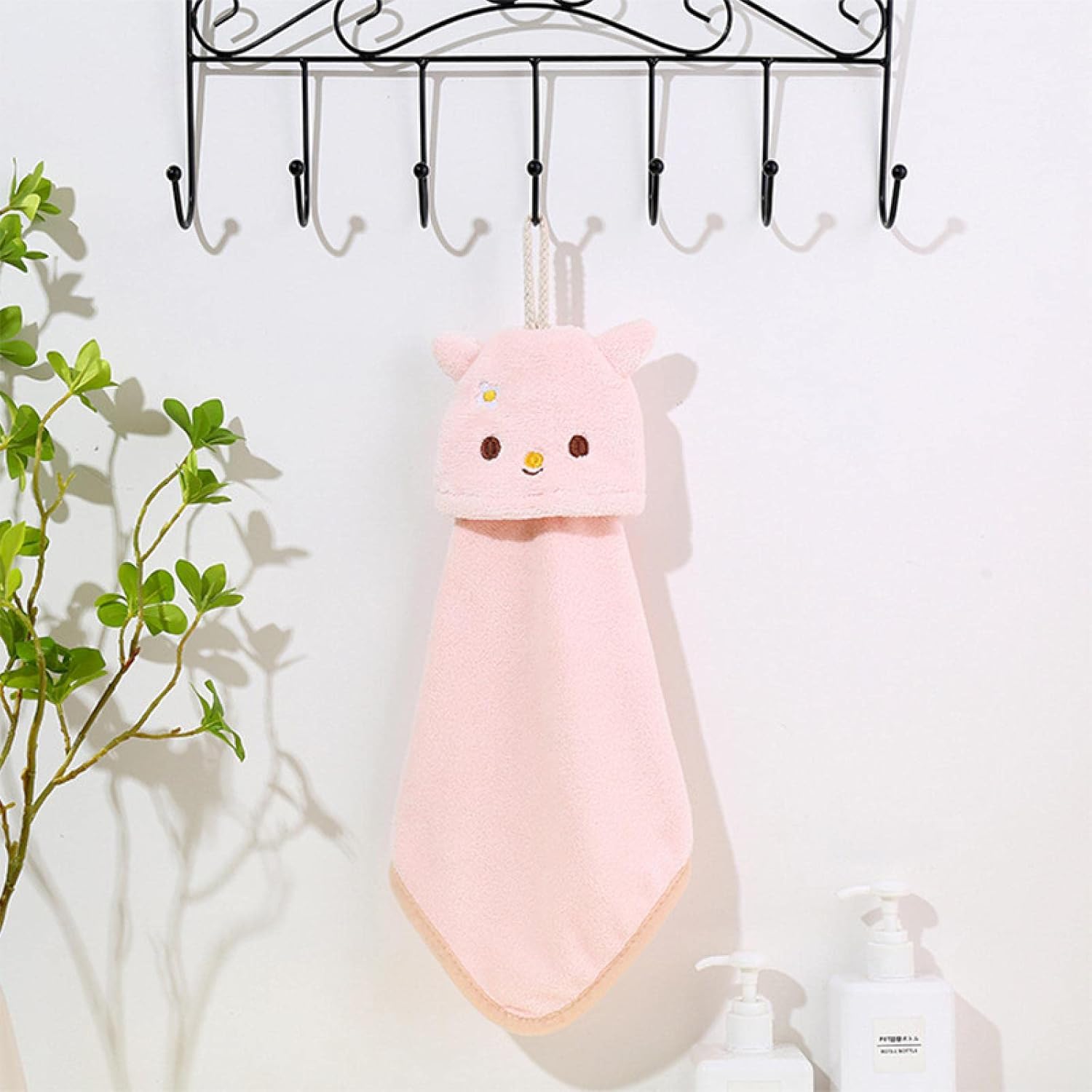 Cute Rabbit Themed Absorbent Hand Towel for Kids