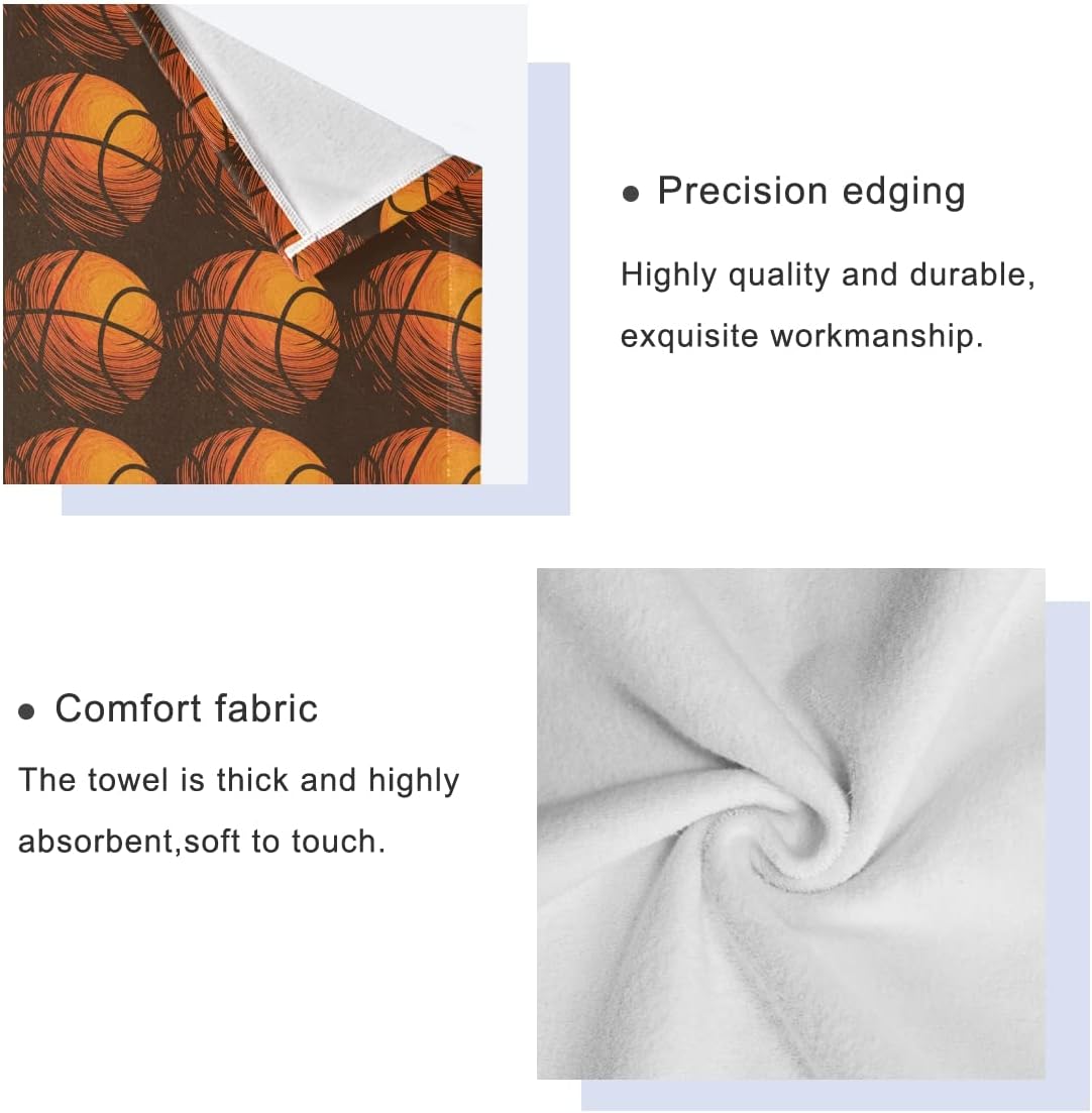 DOMIKING 3-Piece Sport Basketball Towels