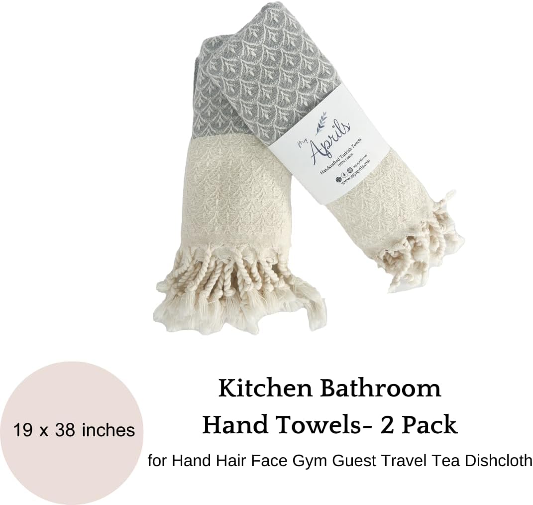 -gray shell hand towel set