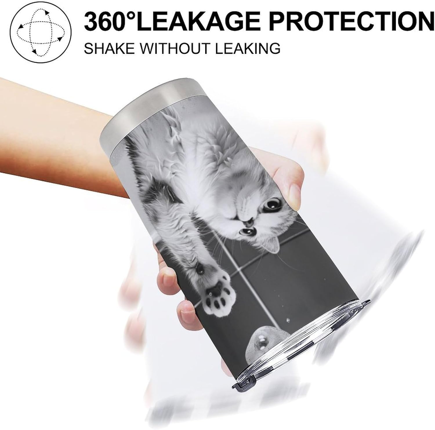 Cute Cat Insulated Stainless Steel Tumbler 20 Oz