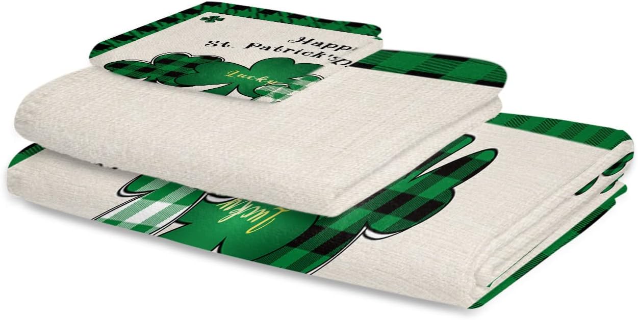 Stylish bath towel set for St Patricks Day