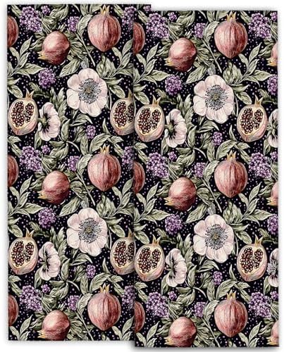Pomegranate Floral Hand Towels 2 Pack 145 x 28