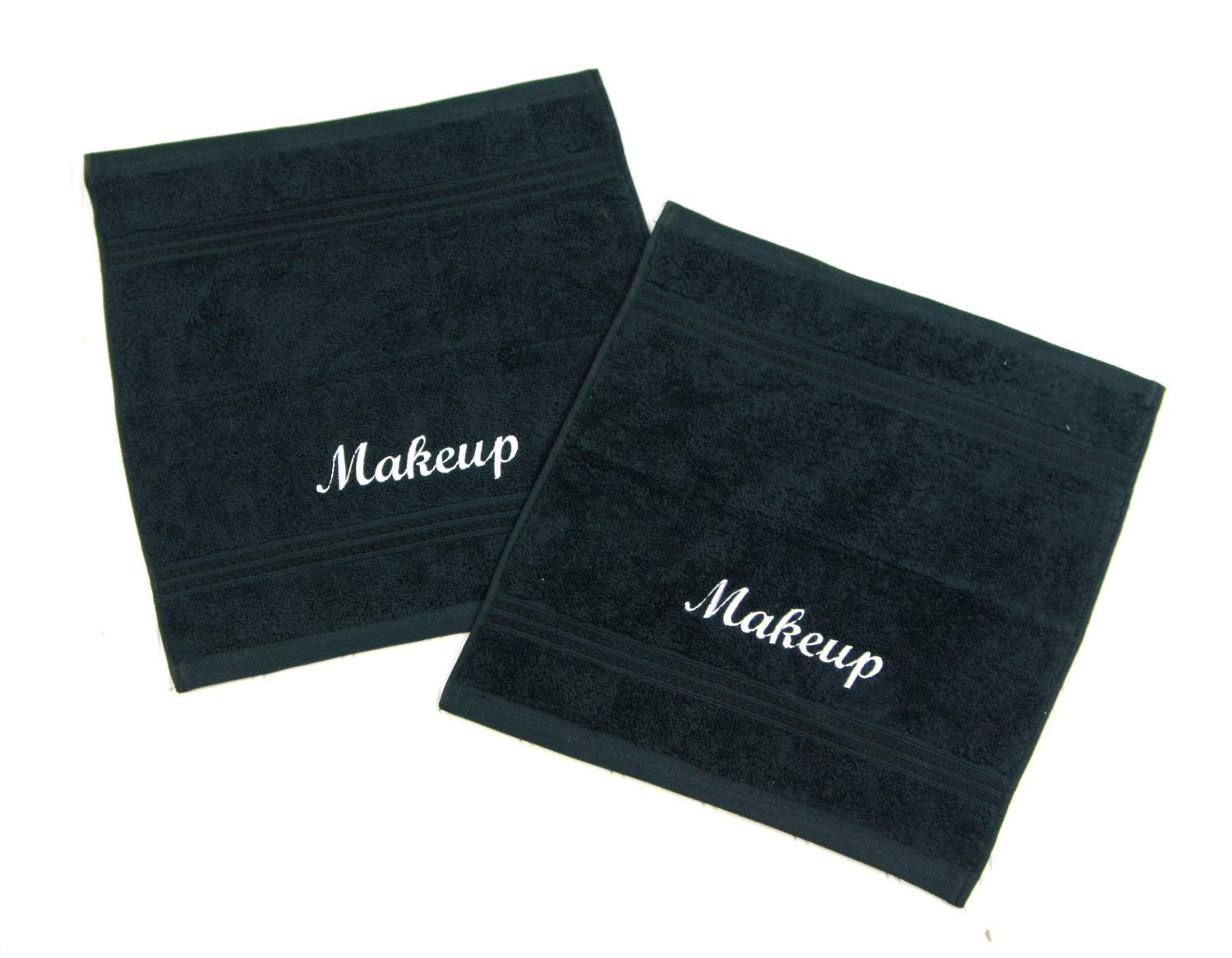 Handmade Black Makeup Remover Washcloth Towels